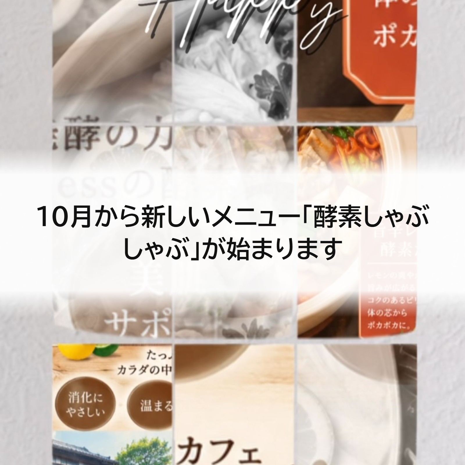 10月から新しいメニュー「酵素しゃぶしゃぶ」が始まります